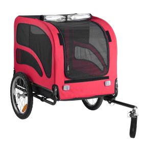 Dog Bike Trailer, Supports up to 100 lbs, Pet Cart Bicycle Carrier for Small & Large Dogs, Easy Folding Frame with Quick Release Wheel