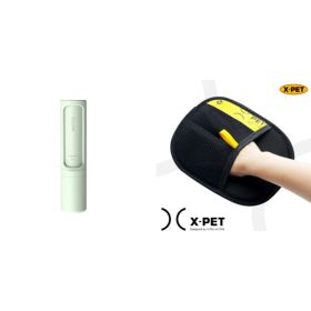 2-1 Reusable Pet Hair Remover Brush Lint Roller Portable Effective Self Cleaning Tool for Cat Dog Fur Hair Dust Removal Brush (Option: Set3)