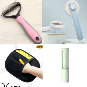 Pet Long-haired Dogknot Comb Double-sided Blade Dog (Option: Set10-L)