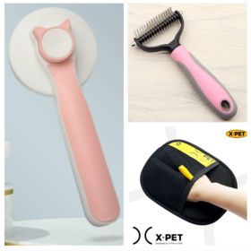 Pet Long-haired Dogknot Comb Double-sided Blade Dog (Option: Set8-L)